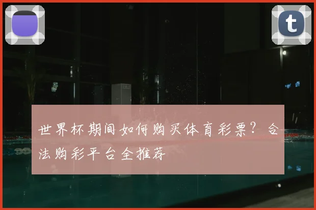 世界杯期间如何购买体育彩票？合法购彩平台全推荐