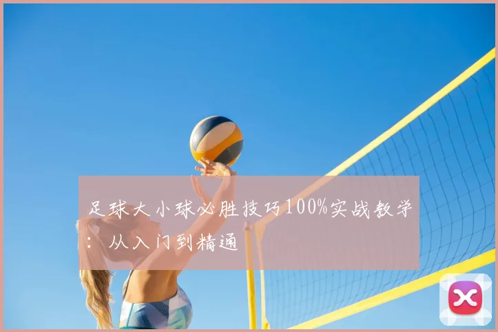 足球大小球必胜技巧100%实战教学：从入门到精通
